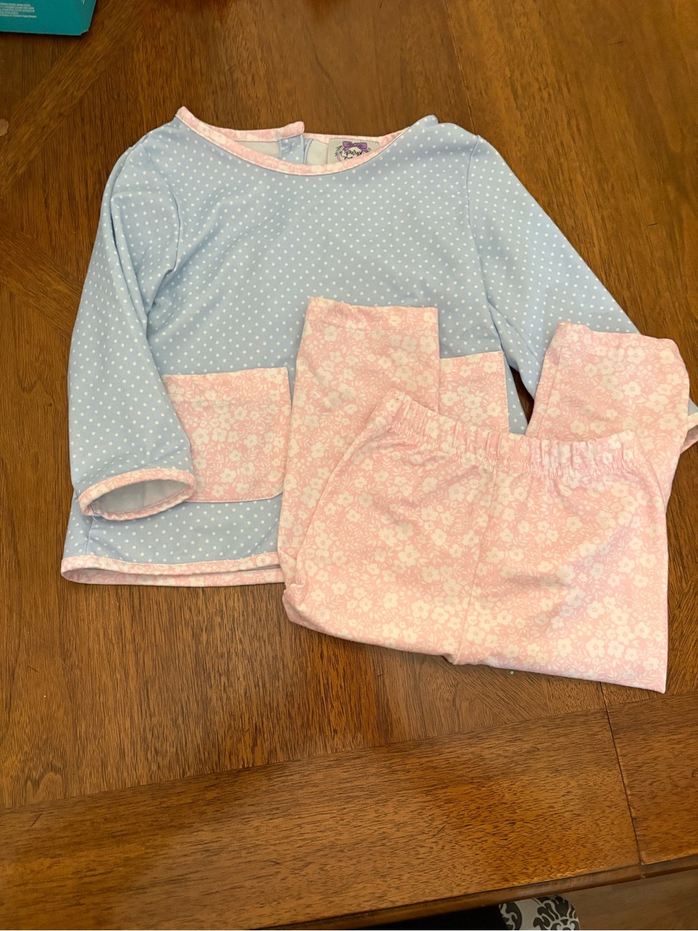 Kids Two-Piece Blue & Pink Set